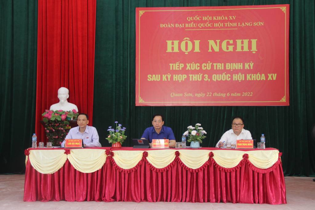 Đoàn ĐBQH tỉnh tiếp xúc cử tri sau kỳ họp thứ ba, Quốc hội khóa XV