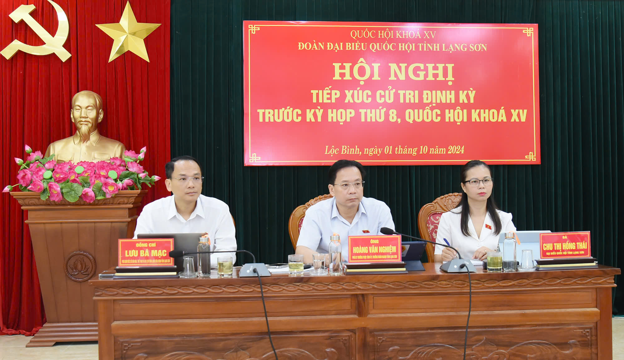 Đoàn ĐBQH tỉnh tiếp xúc cử tri định kỳ trước kỳ họp thứ 8, Quốc hội khóa XV tại huyện Lộc Bình