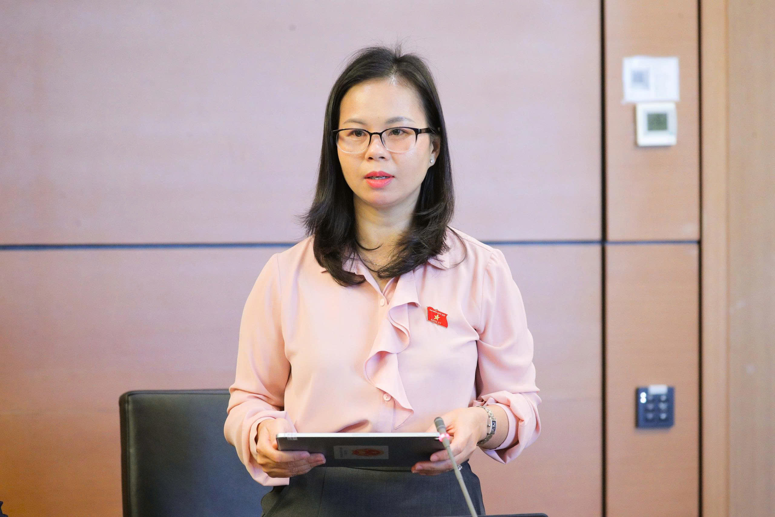 Đại biểu Quốc hội tỉnh tham gia phát biểu thảo luận tại tổ đối với  các Chương trình mục tiêu Quốc gia