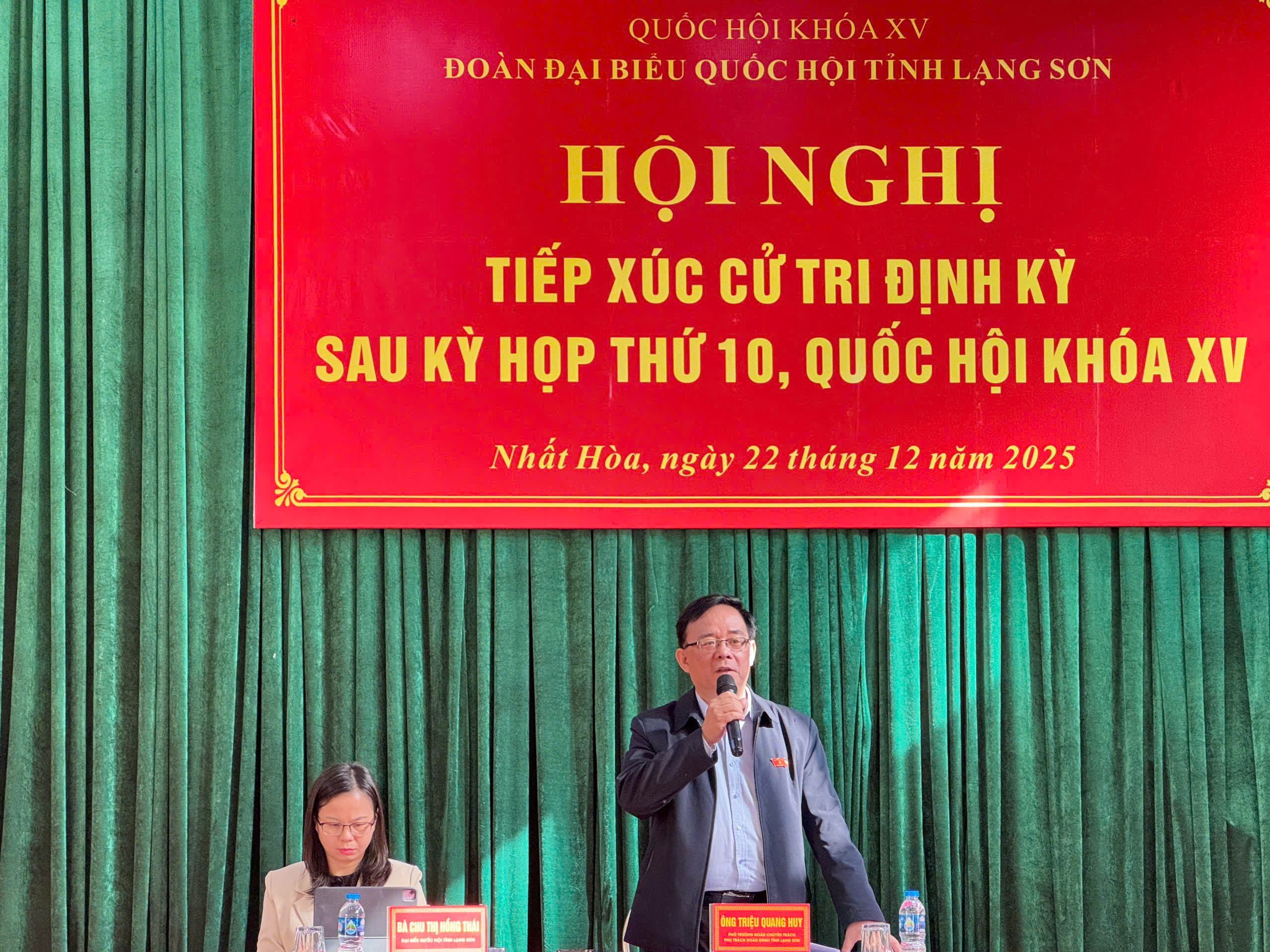 Đoàn đại biểu Quốc hội tỉnh Lạng Sơn tiếp xúc cử tri định kỳ  sau Kỳ họp thứ 10, Quốc hội khóa XV