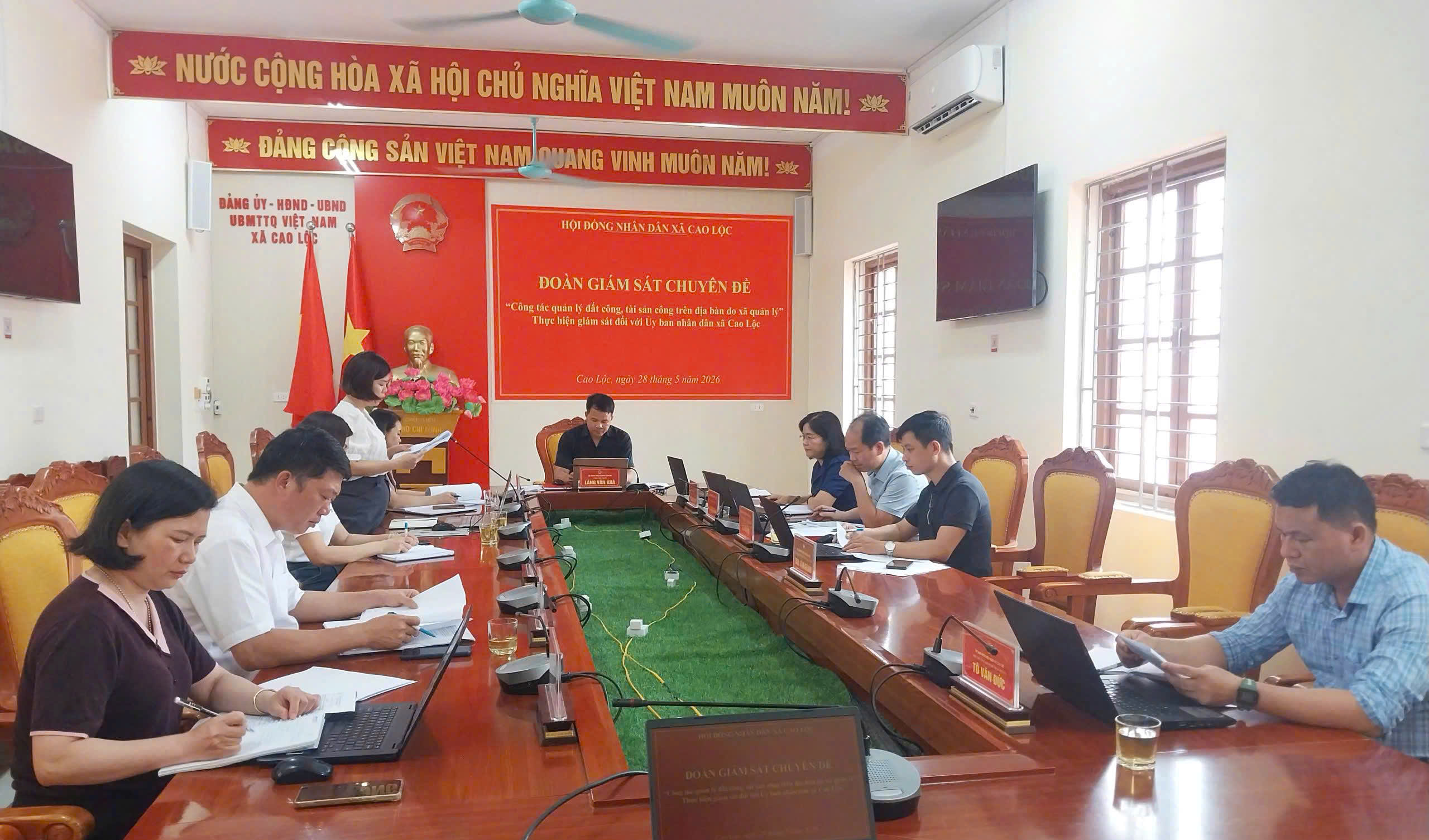 HĐND xã Cao Lộc tổ chức giám sát chuyên đề công tác quản lý đất công và tài sản công