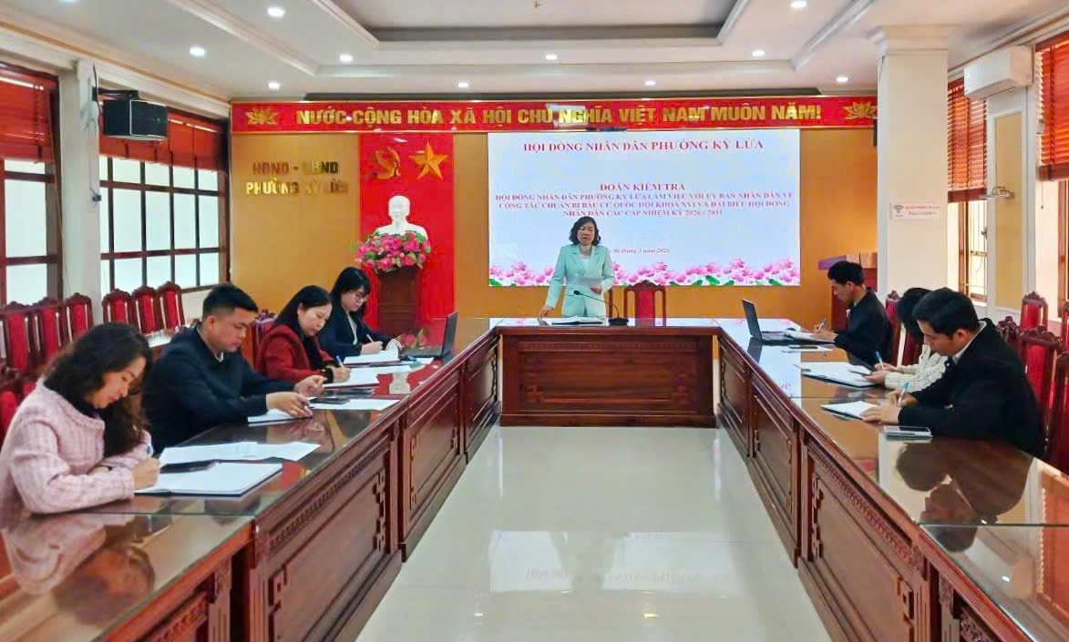 Hội đồng nhân dân phường Kỳ Lừa kiểm tra về công tác chuẩn bị bầu cử  Đại biểu Quốc hội khoá XVI và đại biểu HĐND các cấp nhiệm kỳ 2026-2031 trên địa bàn phường 