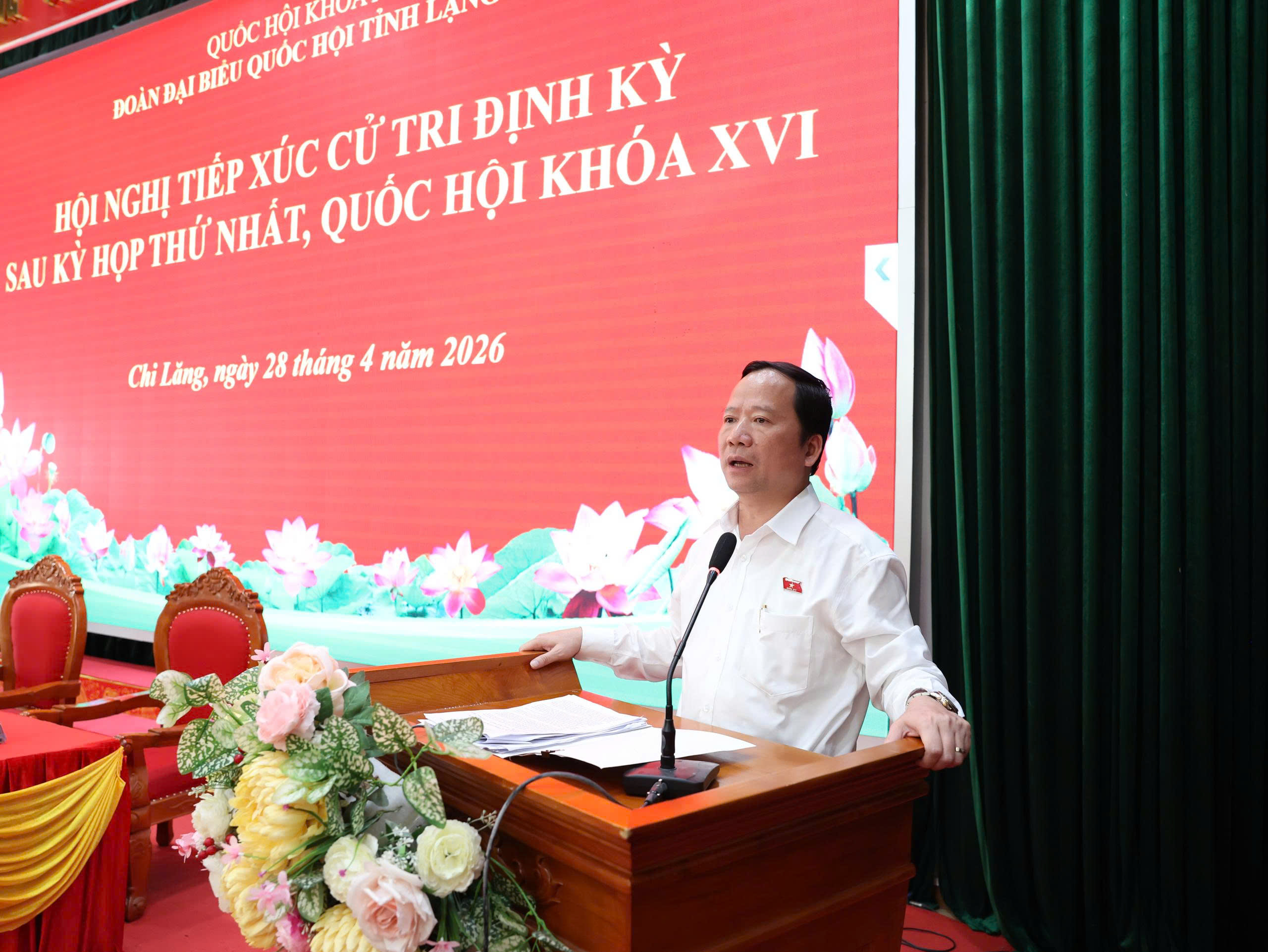 Đoàn ĐBQH tỉnh Lạng Sơn tiếp xúc cử tri định kỳ sau kỳ họp thứ nhất,  Quốc hội khóa XVI