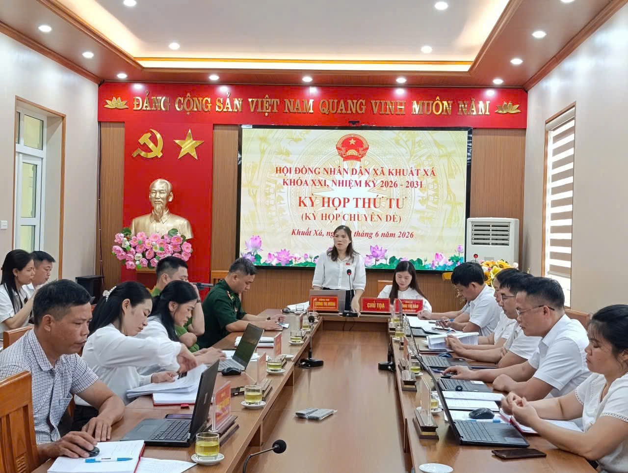 Hội đồng nhân dân xã Khuất Xá thông qua Nghị quyết về sắp xếp, tổ chức lại thôn năm 2026.