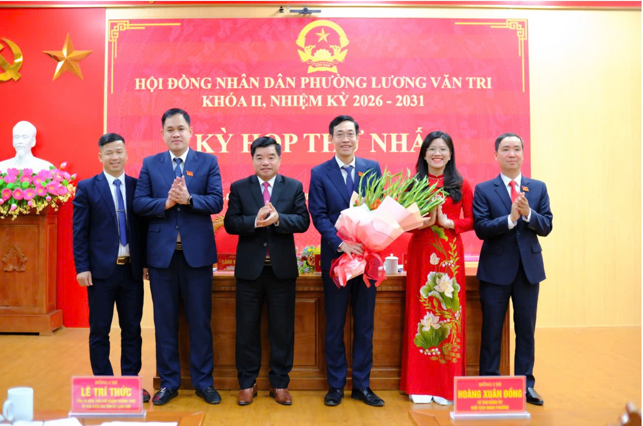 Kỳ họp thứ nhất HĐND phường Lương Văn Tri khoá II, nhiệm kỳ 2026-2031 thành công tốt đẹp