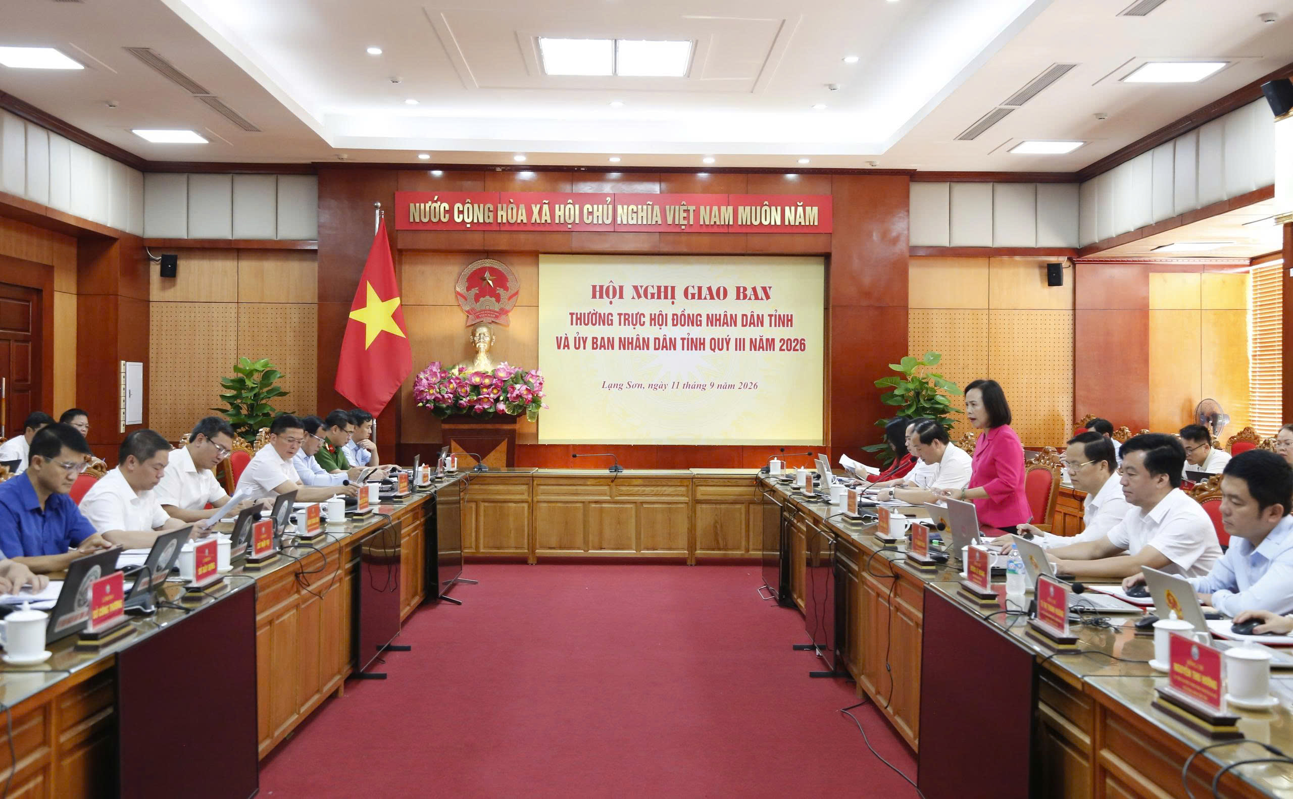 Thường trực HĐND và UBND tỉnh Lạng Sơn  tổ chức Hội nghị giao ban quý III năm 2026