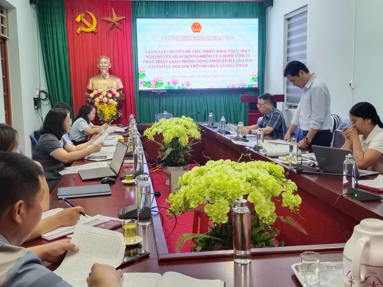 Thường trực HĐND xã Hoa Thám tổ chức giám sát chuyên đề về việc triển khai thực hiện Nghị quyết số 44/2025/NQ-HĐND, ngày 10/12/2025 của HĐND tỉnh Lạng Sơn
