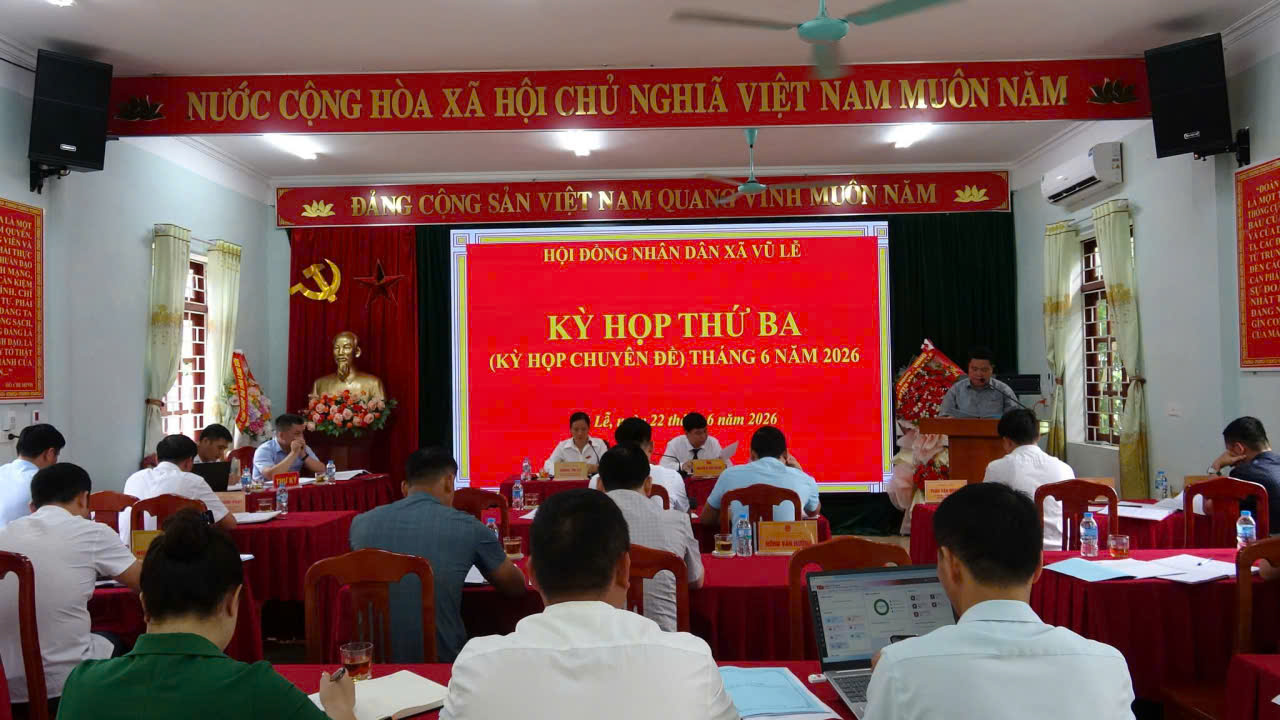 Hội đồng nhân dân xã Vũ Lễ tổ chức  kỳ họp chuyên đề thông qua Nghị quyết sắp xếp thôn năm 2026
