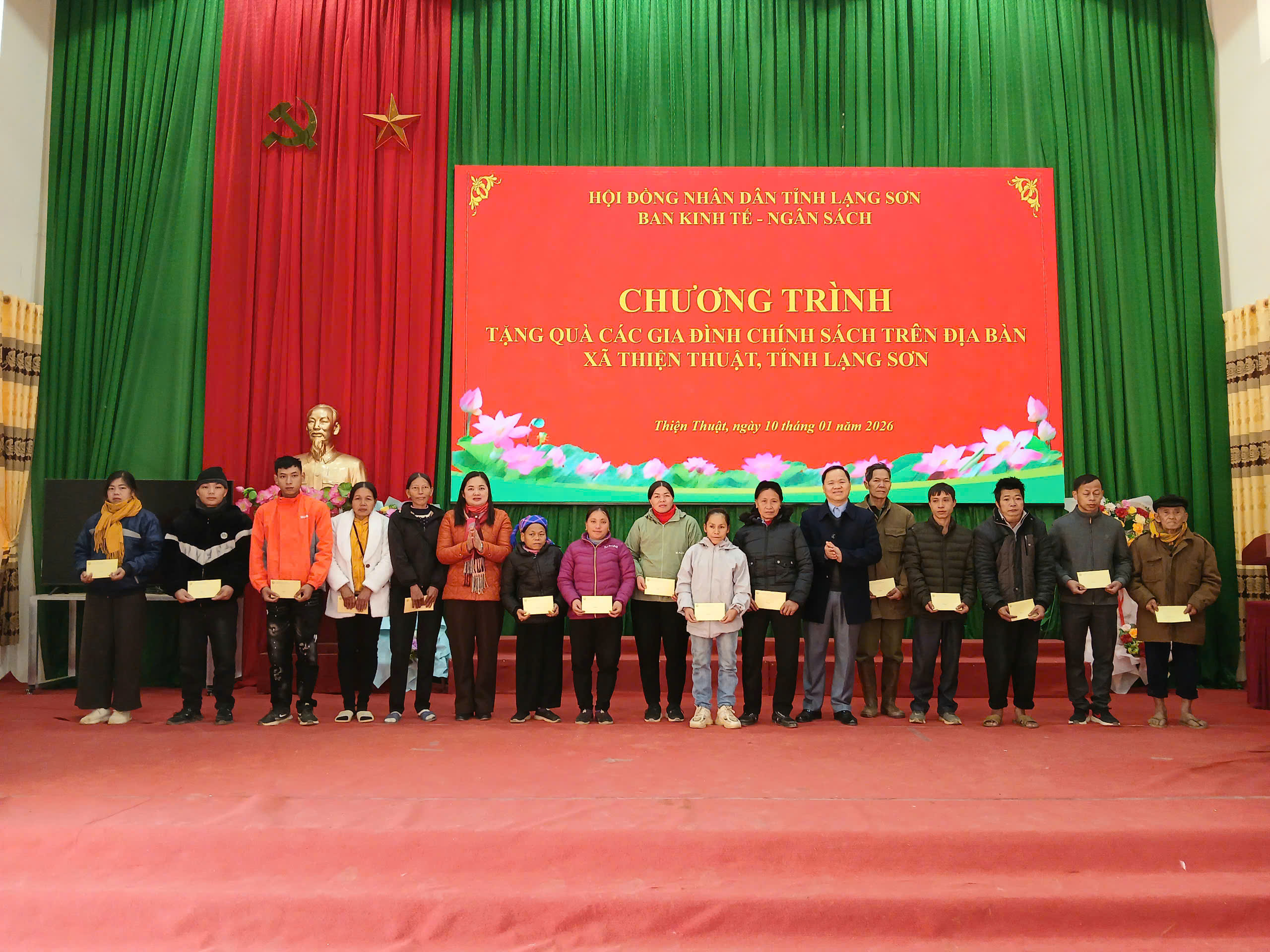 Ban Kinh tế - Ngân sách HĐND tỉnh Lạng Sơn tổ chức khảo sát và chương trình an sinh xã hội tại xã Thiện Thuật và xã Thiện Hòa